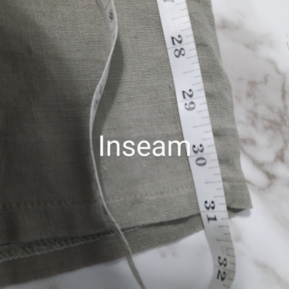 Soft Surroundings Wide Leg Pants Size Small Light Olive Green 100% Linen Pull On - Picture 13 of 14